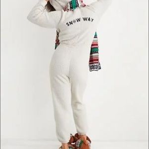 Aerie Sherpa fleece onesie jumper snow way
